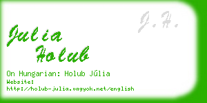 julia holub business card